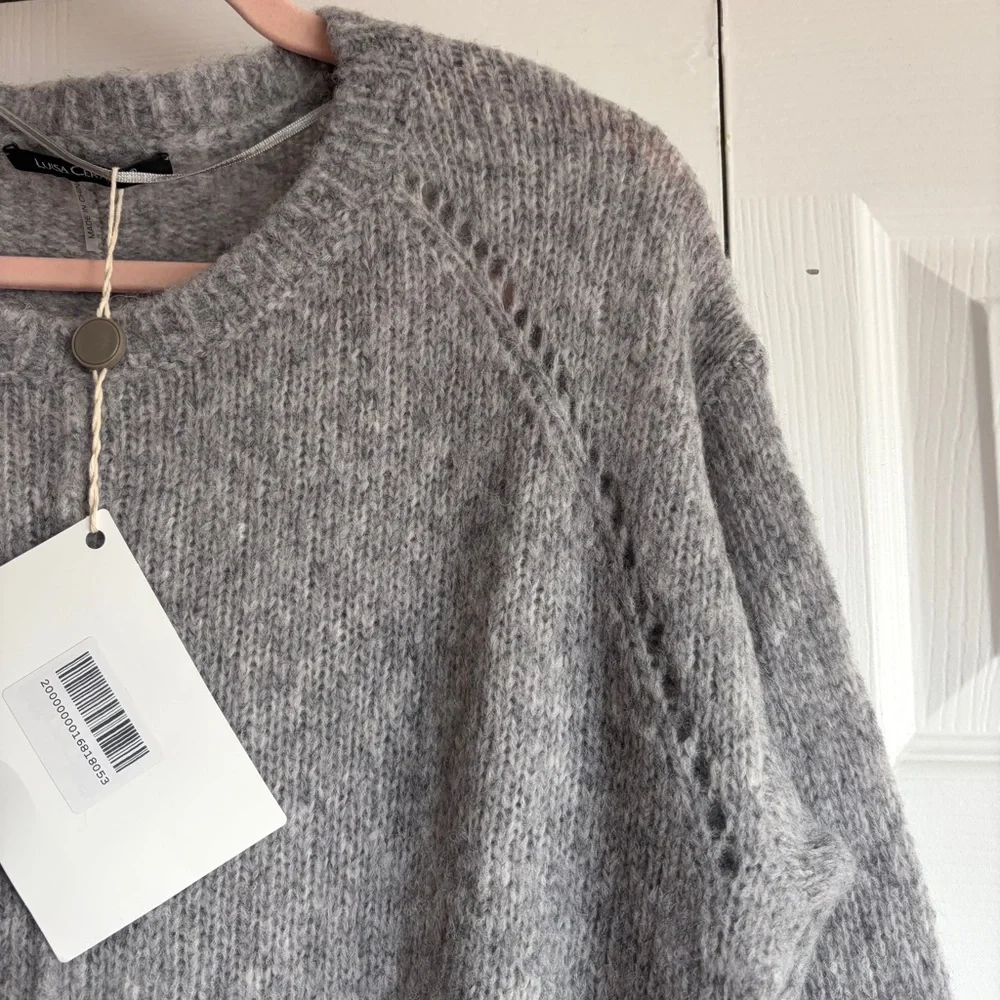 LUISA CERANO Brushed Knitted Wool Alpaca Knit Sweater